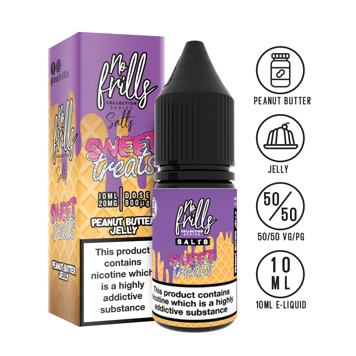 No Frills - Sweet Treats - Nic Salts - 10ml