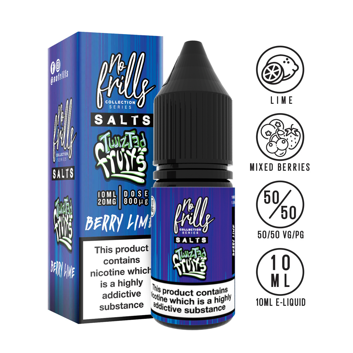 No Frills - Twizted Fruits - Nic Salts - 10ml
