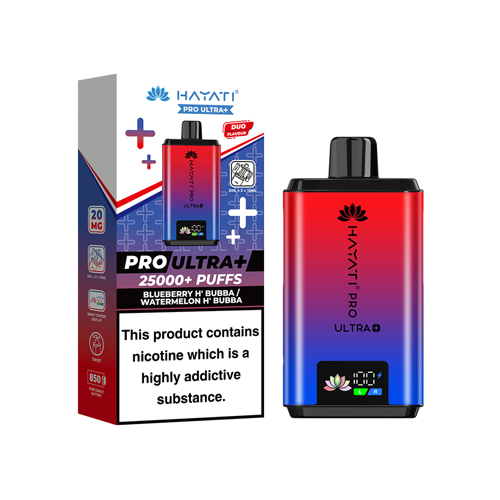 Hayati Pro Ultra Plus 25K Prefilled Vape Kit Blueberry H Bubba / Watermelon H Bubba | The Ace of Vapez Distro