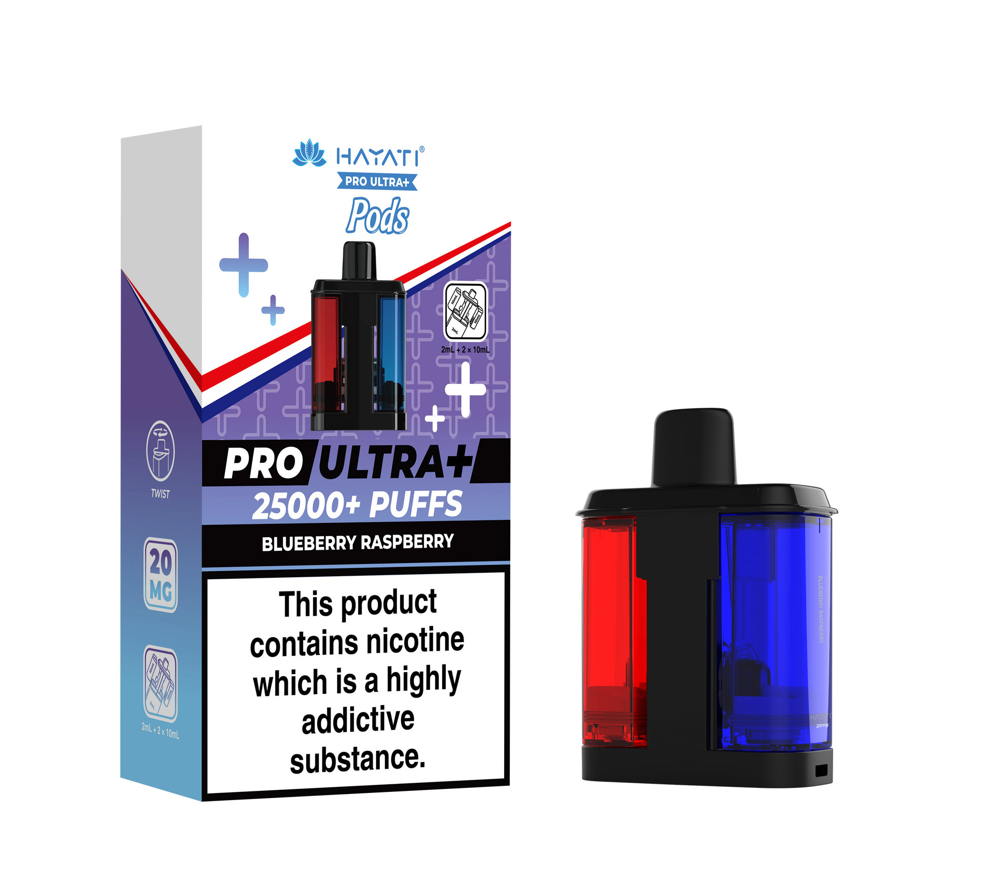 Hayati Pro Ultra Plus 25k Refill Pods Blueberry Raspberry | The Ace of Vapez Distro